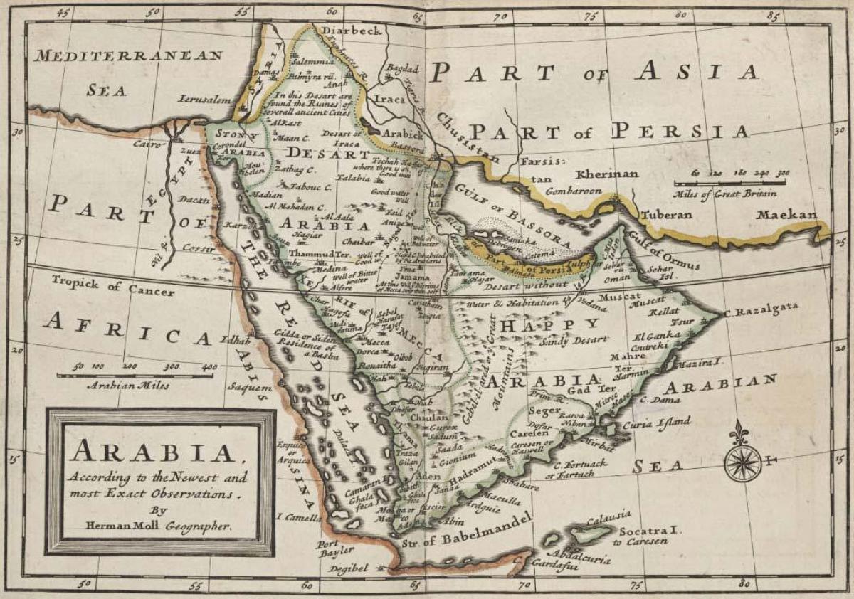 Ramani ya kale Saudi Arabia
