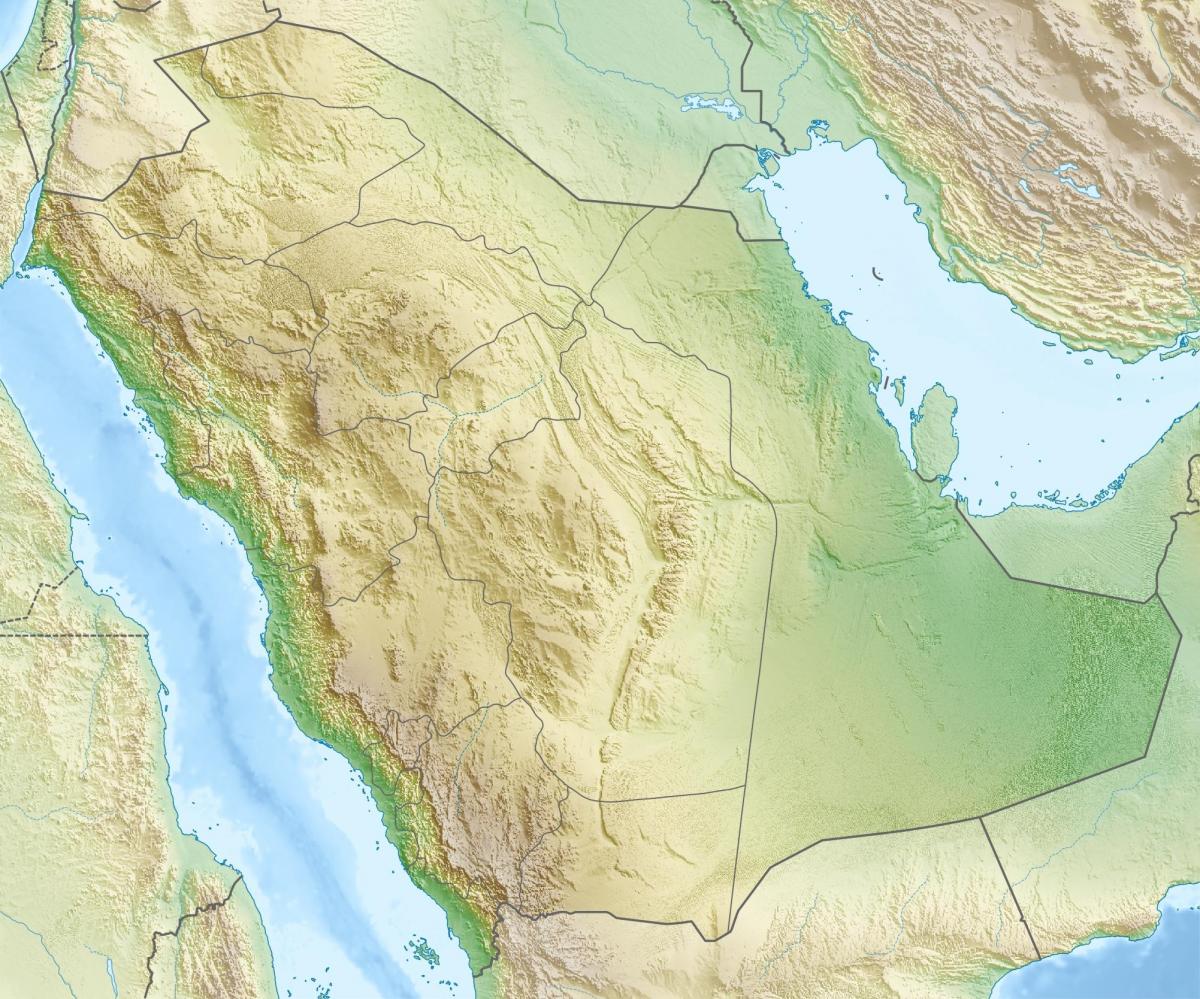 Ramani ya Saudi Arabia milima