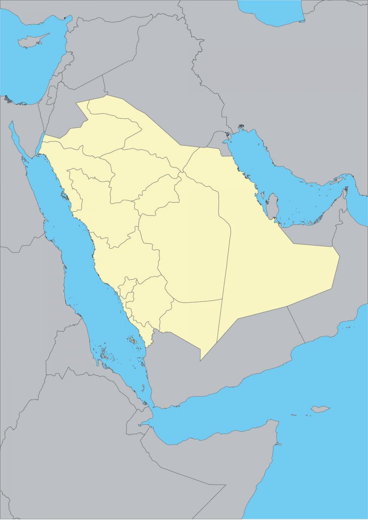 tupu ramani ya Saudi Arabia