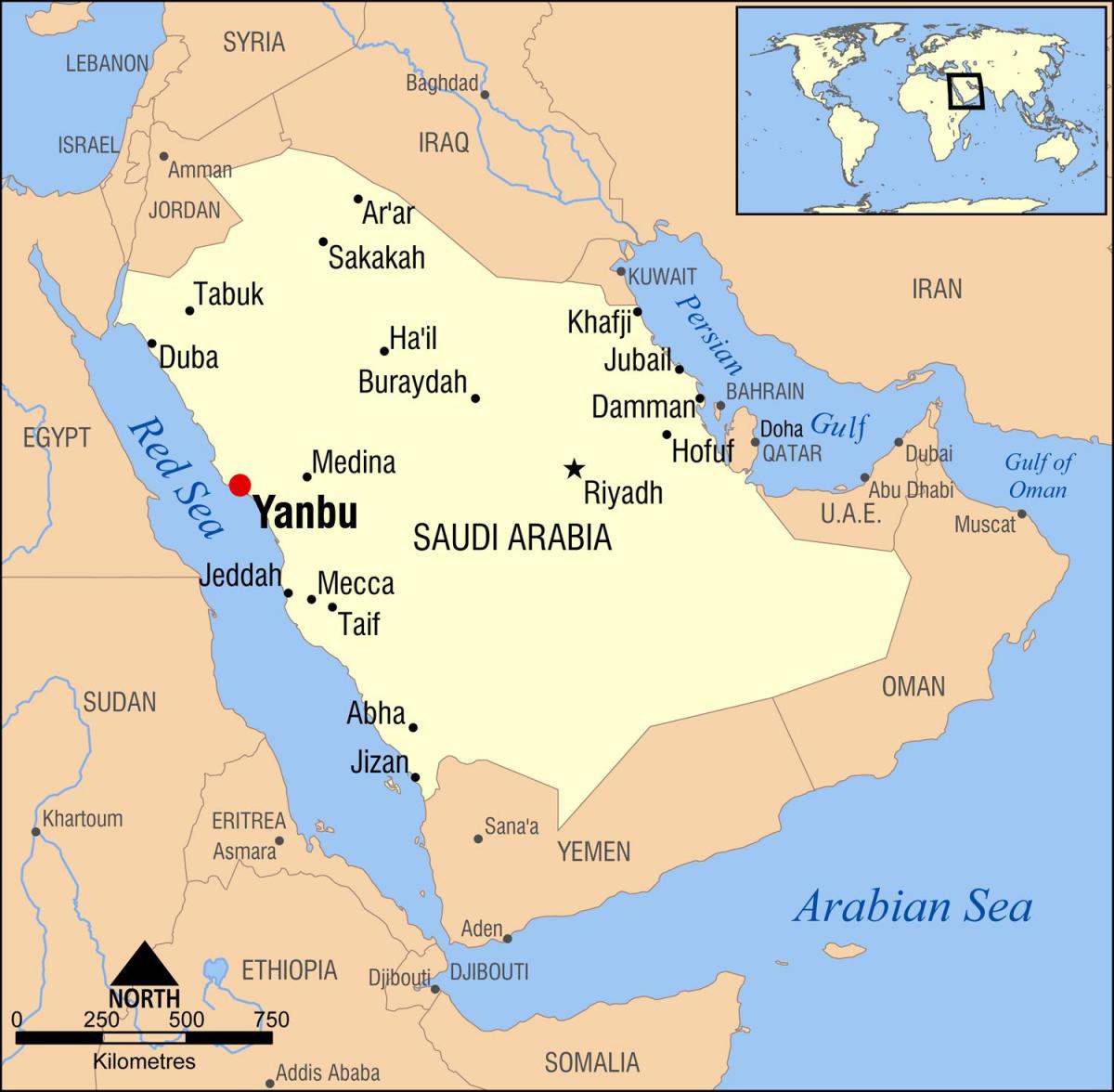 yanbu ARABIA ramani