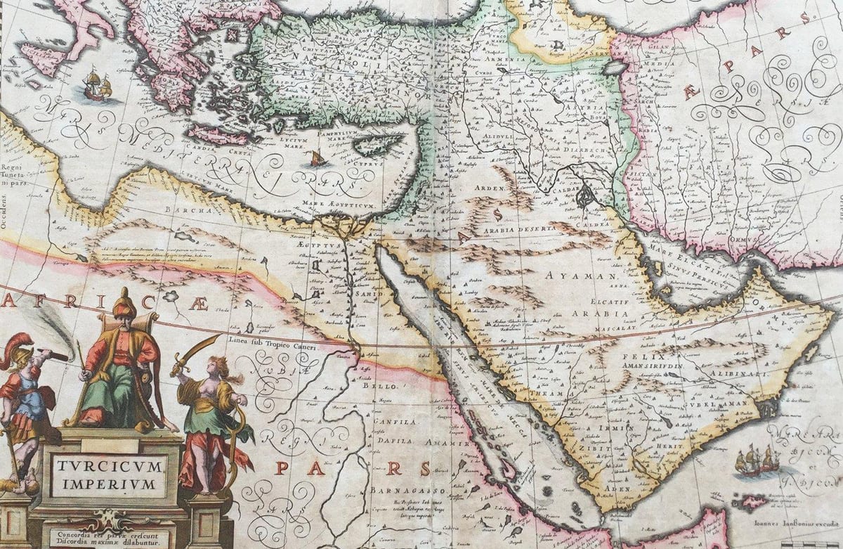 ramani ya zamani ya Saudi Arabia