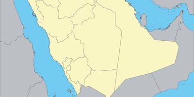 Ramani ya dunia ikionyesha Saudi Arabia