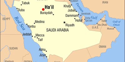 Ramani ya mvua ya mawe Saudi Arabia