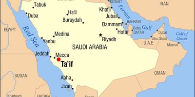 Saudi Arabia mji wa taif ramani