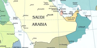 Ramani ya Saudi Arabian peninsula