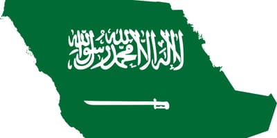 Saudi Arabia ramani bendera