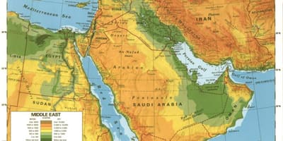 Ramani ya Saudi Arabia jangwa