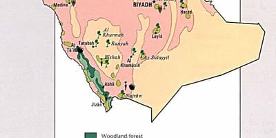Ramani ya Saudi Arabia maliasili