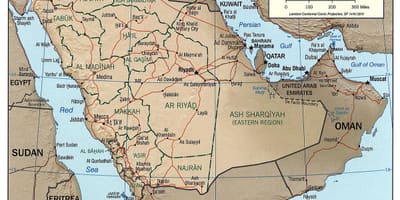 Ramani ya Saudi Arabia mto