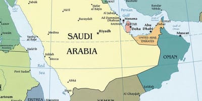 Ramani ya Saudi Arabia eneo