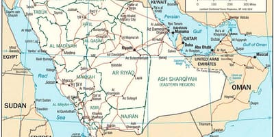 Ramani ya Saudi Arabia picha