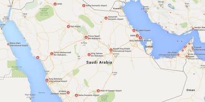 Saudi Arabia viwanja vya ndege ramani